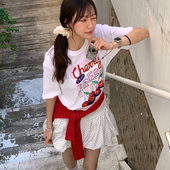 T恤女休闲夏 idea清爽宽松水果印花圆领短袖 papi同款 General