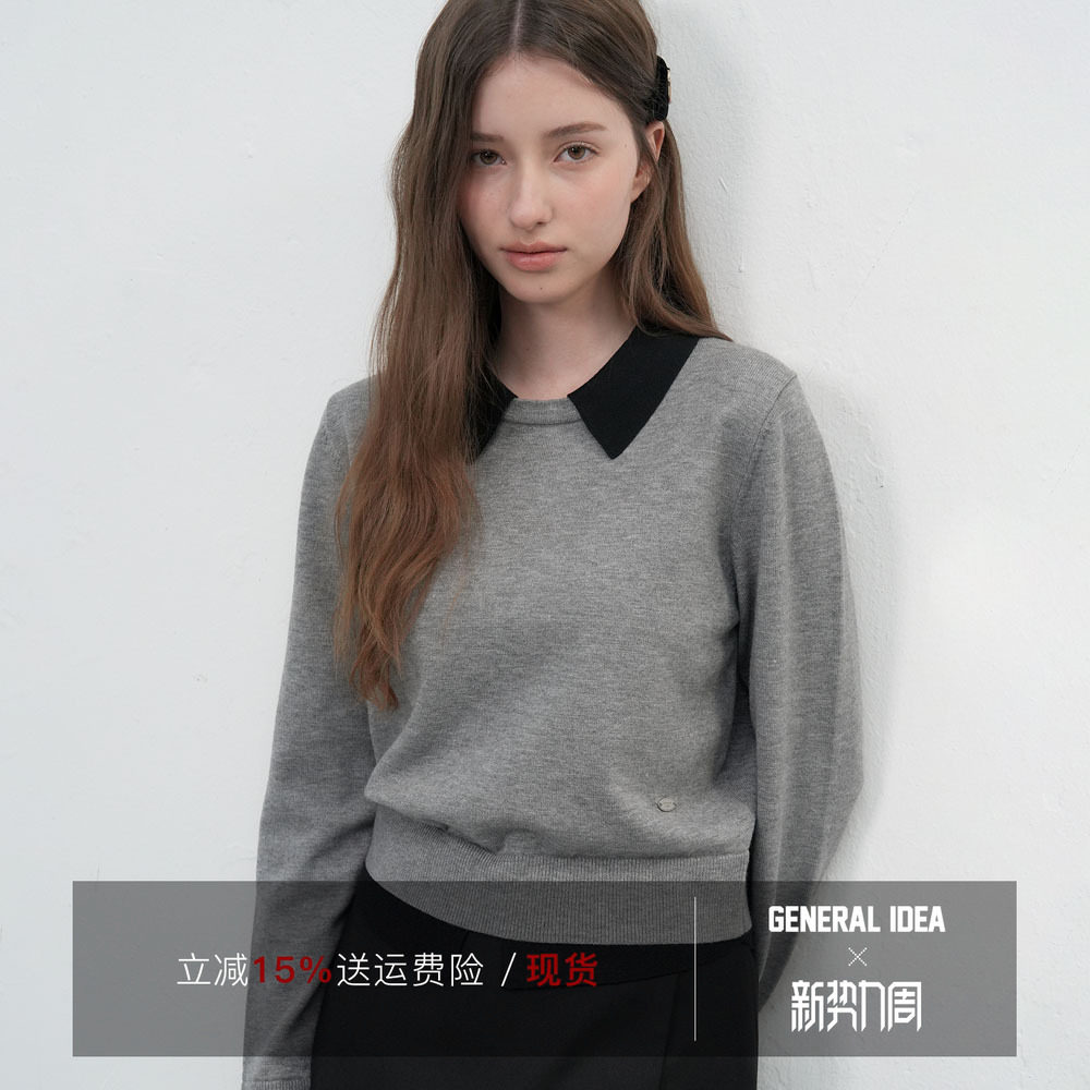 【现】General idea 韩国正品件套针织衫毛衣休闲韩系通勤上衣女
