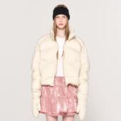 现 GENERAL IDEA韩版 廓形马卡龙色棉服短款 保暖外套带手套女