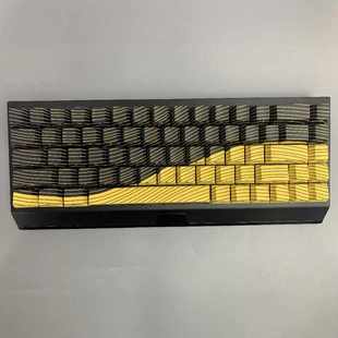 Wooting 60HE/60HE+PBT五面热升华侧刻黄色波纹键帽等高线原厂