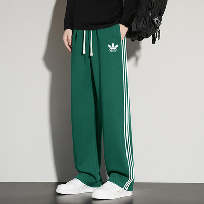 兰瑟姆三叶草纯棉运动裤直筒卫裤