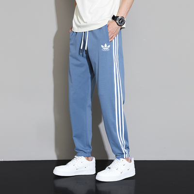 三叶草秋冬纯棉休闲裤运动裤卫裤