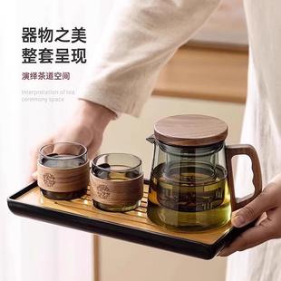 2024新款 泡茶壶茶水分离茶具套装 家用轻奢高档玻璃茶壶加厚耐高温