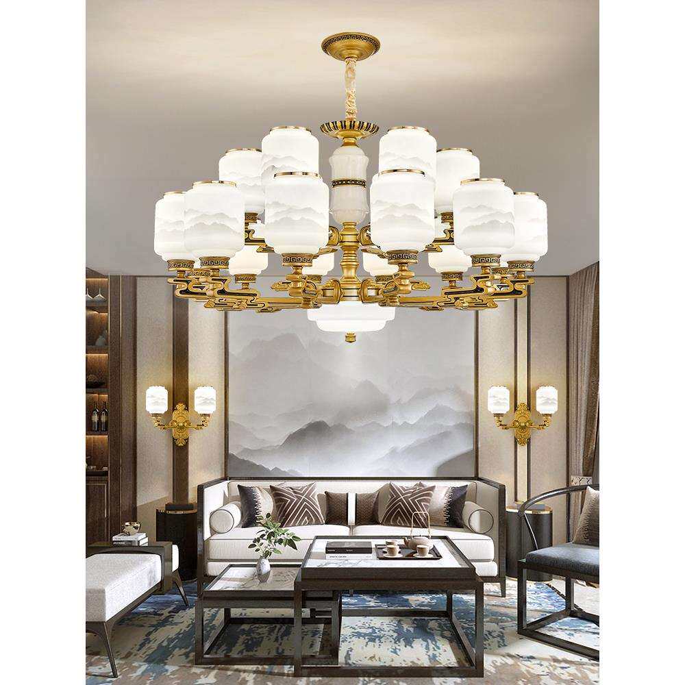 新中式吊灯客厅灯餐厅灯中国风大气古典高端别墅酒店家用卧室灯具