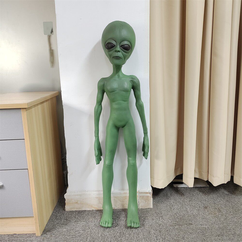 1米2高逼真UFO外星人模型活动展示装扮用品太空生物电影拍摄道具