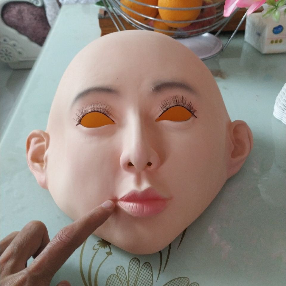 万圣节乳胶全脸装扮化妆面具美女伪娘角色扮演快手表演男女玩具