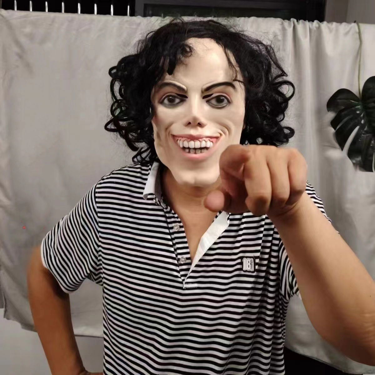 美国音乐天才人物头套 杰克逊面具角色扮演道具