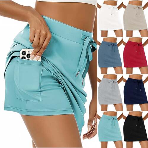 2026 Active Skirts for Women with Built-in Shorts and Pocket