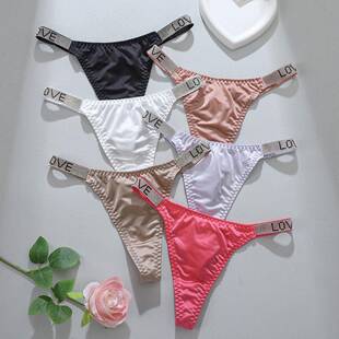 2025 New Low Waist Sexy Panties Women Thongs Rhinestones Let