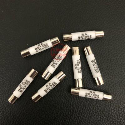 陶瓷保险丝管6*30 RO58 R058熔芯6x30 BS1362保险芯 熔断器6X30mm