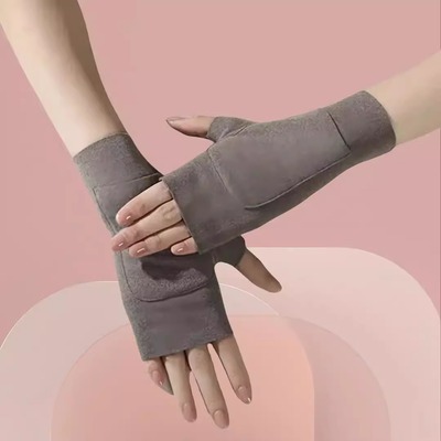 双面德绒保暖手套男女秋冬防寒