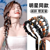 复古宫廷编发头饰气质发卡繁花飘带齿梳发箍女波浪高颅顶正反两带