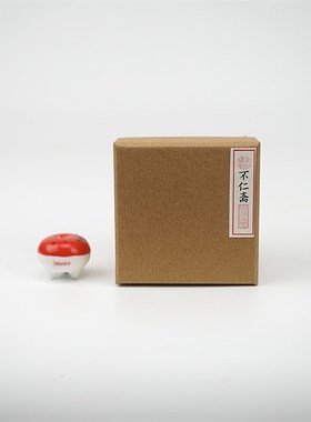 不仁斋 薛继业 迷你s香妃斑点红釉三足香插香鼎+托盘