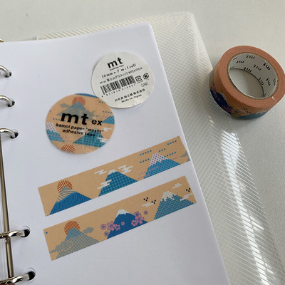 分装胶带 日本MT胶带秋冬编织格纹富士山标签文稿手帐拼贴 纸胶带