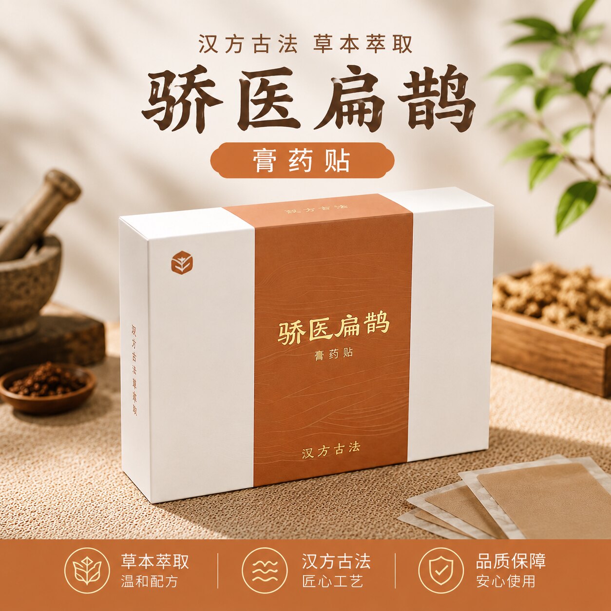 骄医扁鹊膏药贴汉方古法8贴/盒-6