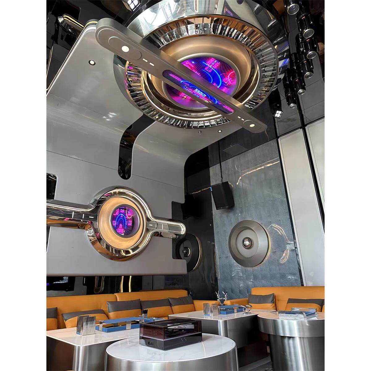 电竞酒吧模块装修设计派对KTV金属/木艺模块化产品高端定制设计