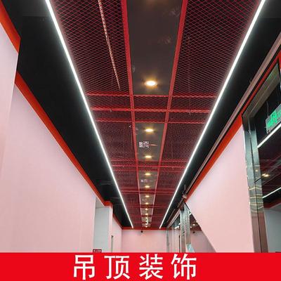 铁艺网格展示架菱形网格背景墙装饰网格铁丝网吊顶隔断铁网格网架