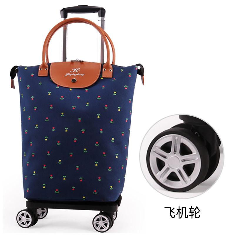 s588买菜拉杆车小推车小拉车万向轮中老年人买菜超市购物家用便携