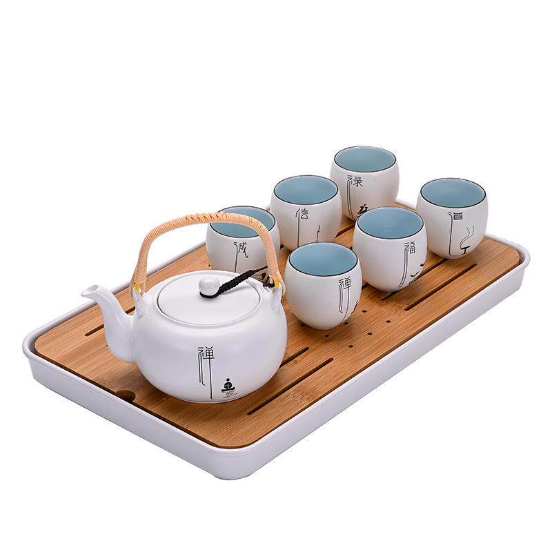 家用茶杯一套装泡茶壶用茶具小客厅陶瓷杯子现代简约套办公室喝茶