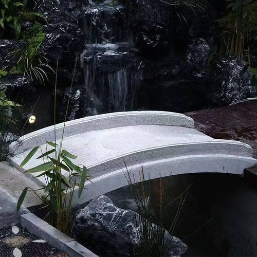 中式小石桥户外花园石雕庭院景观石拱桥护栏中式装饰苏式庭院小桥