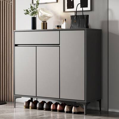 铝合金鞋柜家用门口铝蜂窝板收纳柜防水防晒阳台户外意式储物柜子