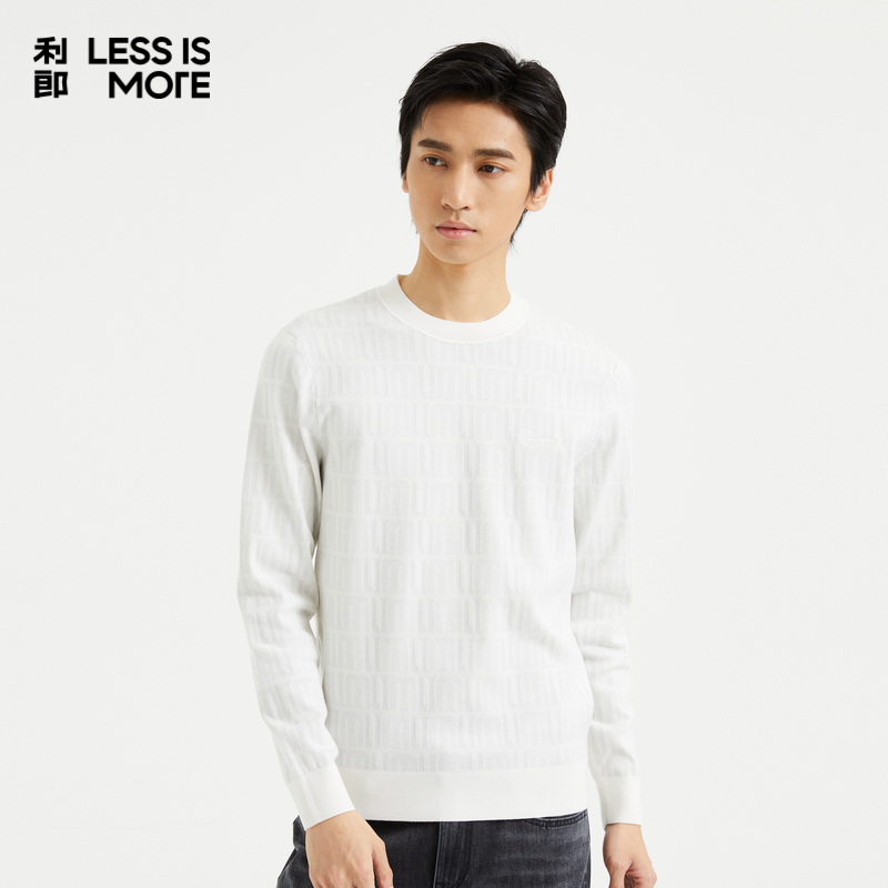 【毛腈混纺】利郎奥莱毛衣2025秋季新款时尚保暖针织毛衫Q4QMS004