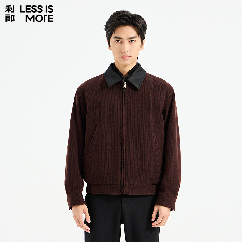 【商场同款】利郎奥莱毛呢外套2025青年商务冬季新款休闲保暖大衣