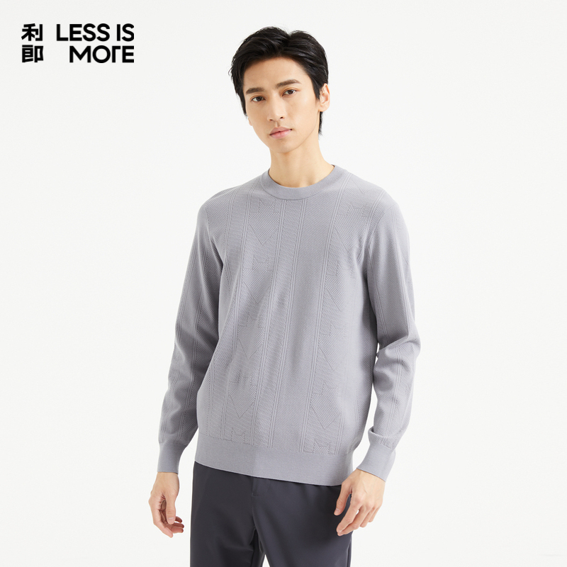 【经典圆领】利郎奥莱毛衣2025秋季新款时尚保暖针织毛衫Q4QMS009