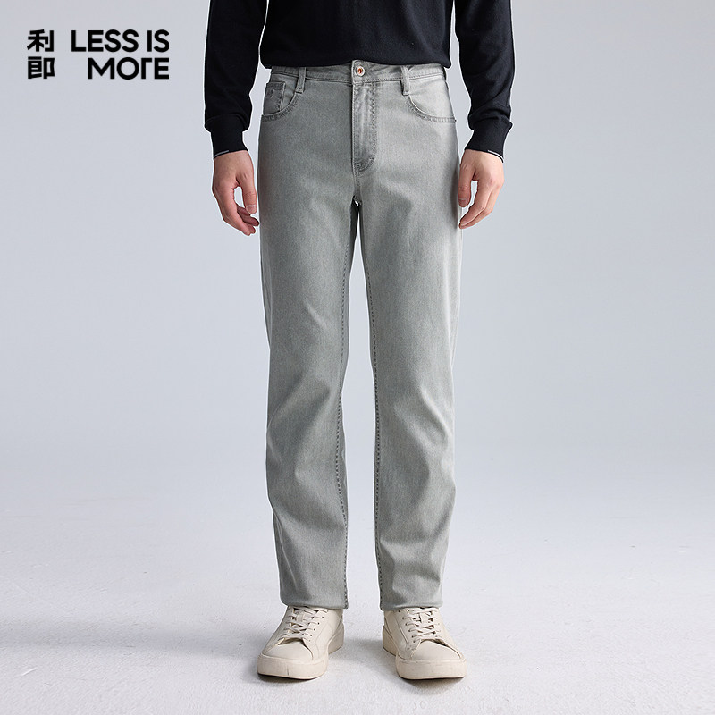 利郎LESSISMORE青年商务牛仔裤