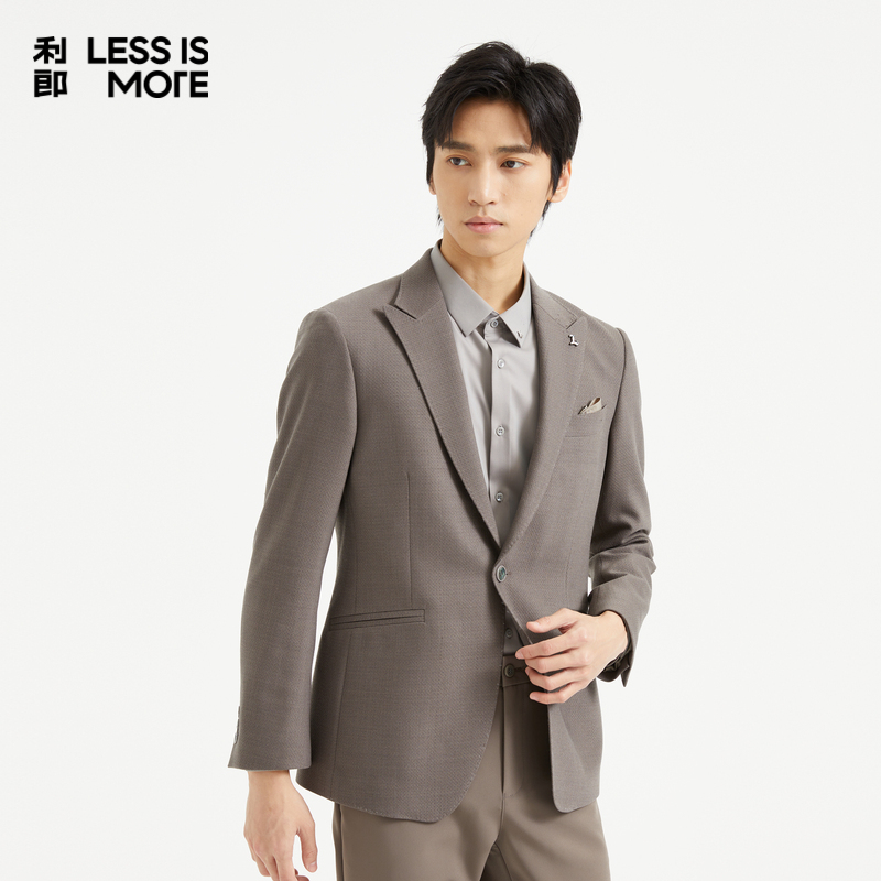 【精纺毛料】利郎奥莱西服男2025秋新款商务休闲西装外套Q4QDX14