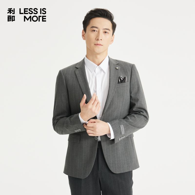 【平驳领设计】利郎奥莱西服套装2025秋新款两件套时尚修身西装男