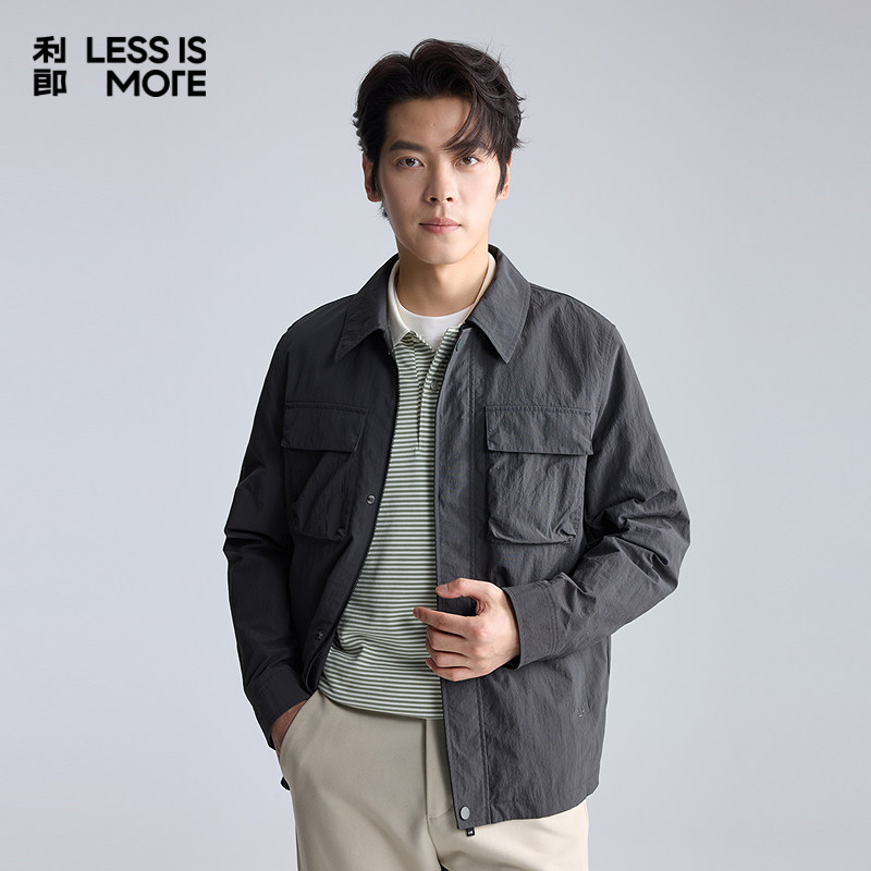【微皱肌理】利郎奥莱风衣2026春季新款商务休闲弹力风衣外套男士