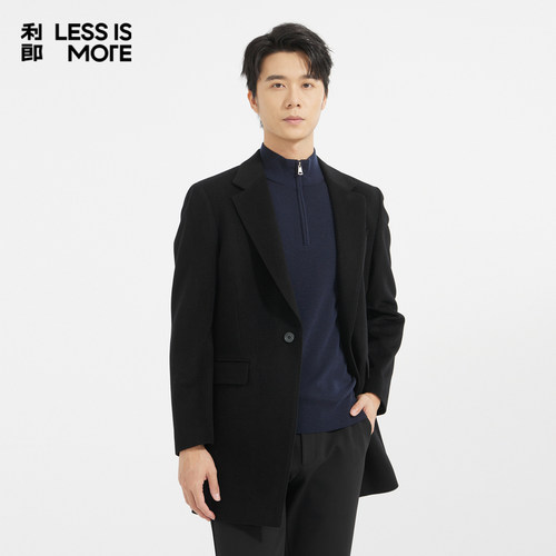 【柔软细腻】利郎奥莱毛呢外套2025冬季新款休闲保暖大衣外套男士
