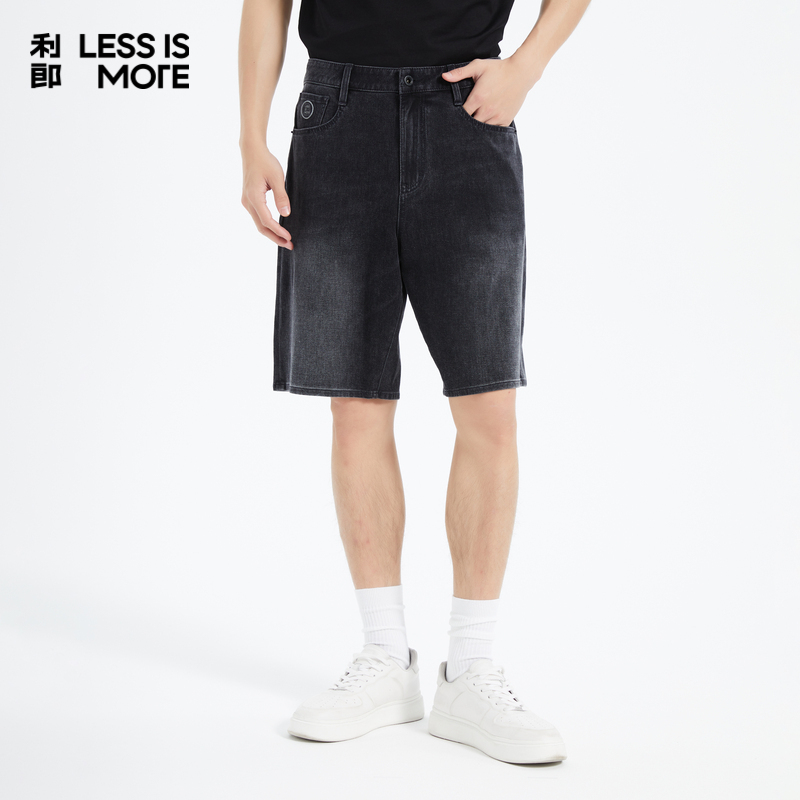 【万向弹面料】利郎奥莱短裤男2025夏新款时尚牛仔五分裤Q5XST102