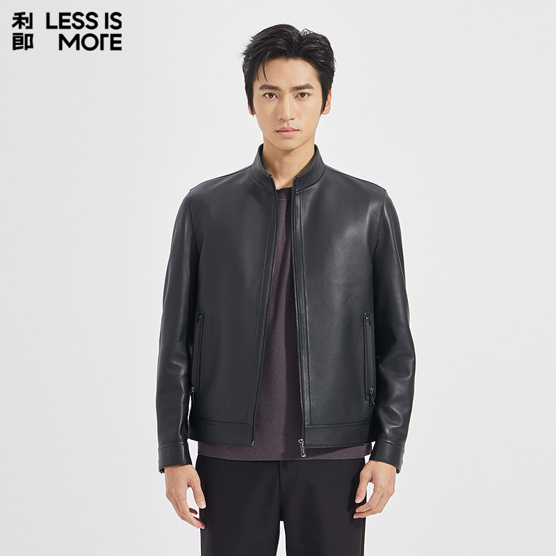 【商场同款】利郎奥莱真皮皮衣2025青年商务秋季新款男士轻奢外套,男装,皮衣,淘宝优惠券,粉丝福利购,淘宝优惠卷