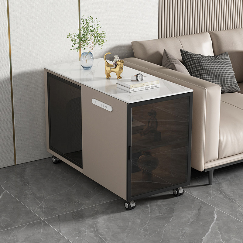 轻奢高级感沙发边柜意式极简沙发边几客厅可移动侧边柜现代茶角几