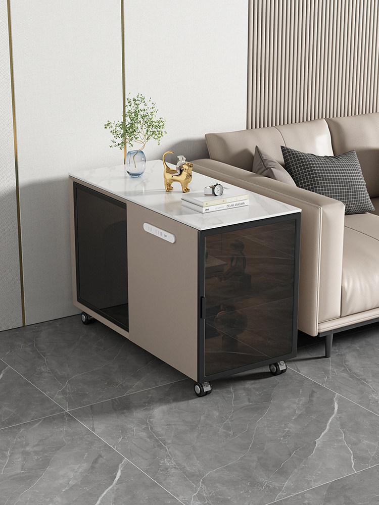 轻奢高级感沙发边柜意式极简沙发边几客厅可移动侧边柜现代茶角几