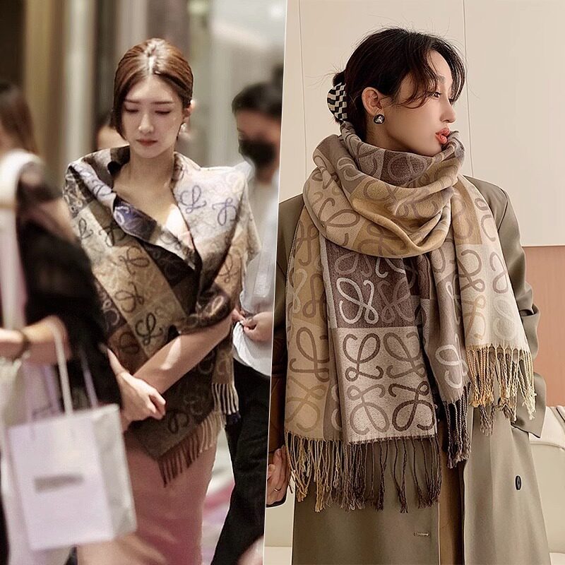 冬天爆款围巾女保暖时尚百搭仿羊围巾/丝巾/披肩