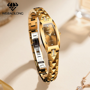 威宝龙新款手表女士全自动进口瑞士机芯钨钢韩版女款简约石英女表