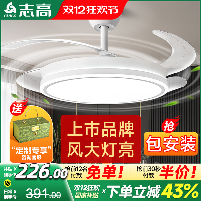 志高包安装全光谱隐形风扇灯