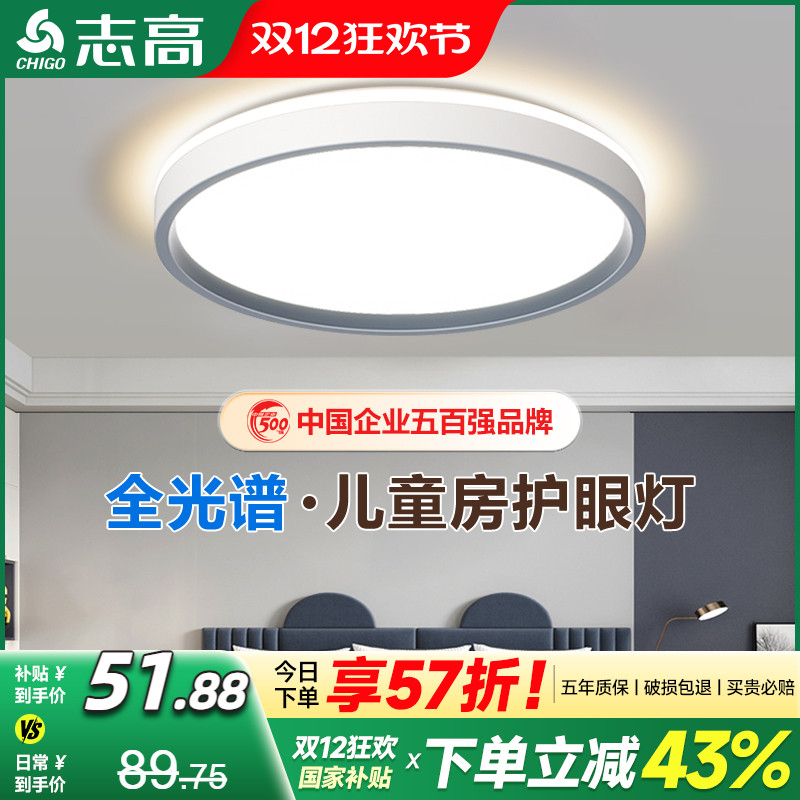 包拆旧安装志高全光谱护眼吸顶灯