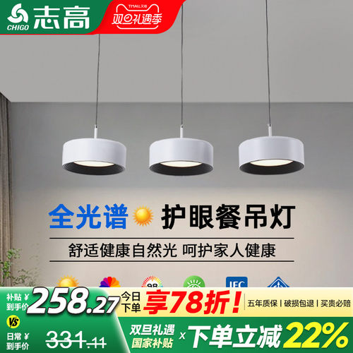 志高餐厅铁艺简约餐吊灯