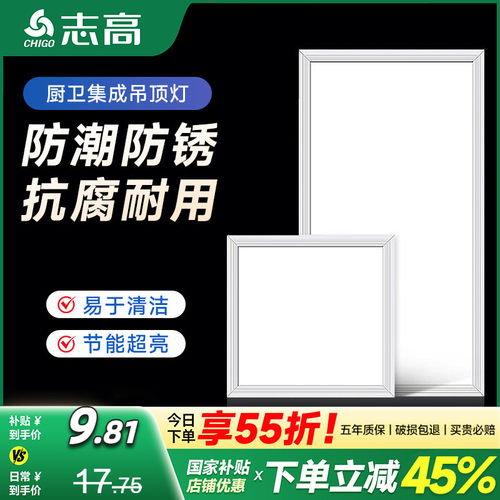 志高厨房卫生间集成吊顶灯面板灯