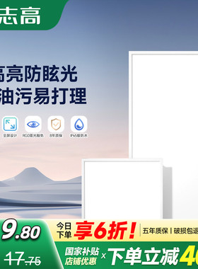 厨房集成吊顶灯300x600铝扣板灯厕所卫生间吸顶灯300x300平板灯