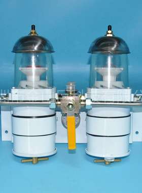工程机械燃油水分离器新款900FG双联带表 金属护罩75900MAX