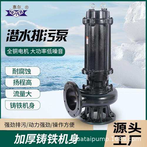 国标潜水排污泵QW/WQ潜污泵大功率水泵无堵塞排水潜水泵大型污水