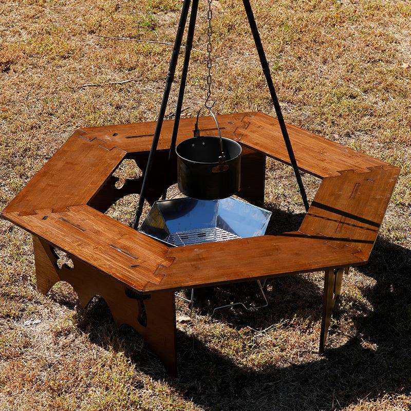 户外野营折叠围炉桌野餐露营枱便携桌子桌板置物架阳台烧烤六角桌,标准件/零部件/工业耗材,车间地垫,淘宝优惠券,粉丝福利购,淘宝优惠卷