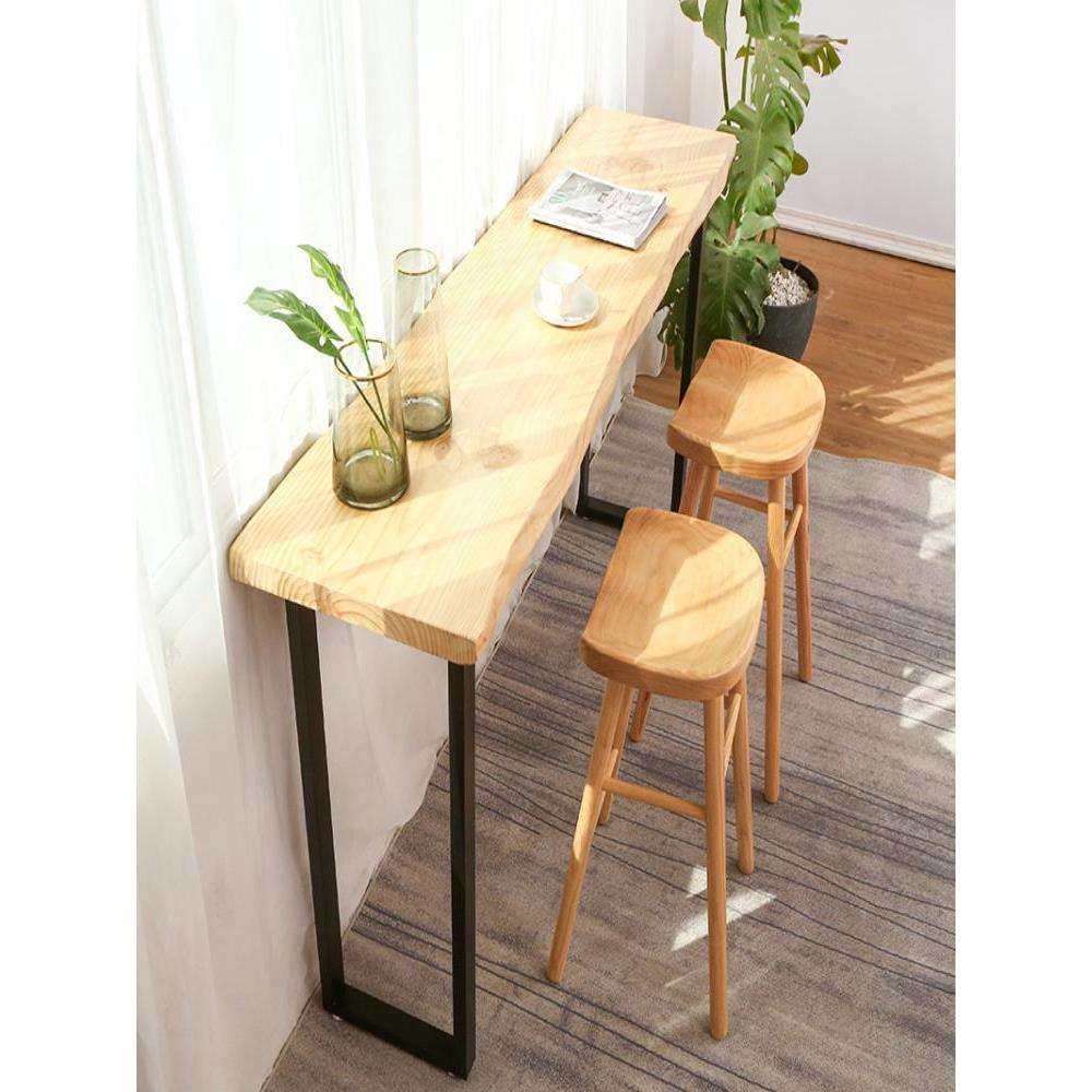 稳兴实木吧台桌椅组合商用酒吧台家用阳台靠墙高脚窄桌子小吧台,标准件/零部件/工业耗材,车间地垫,淘宝优惠券,粉丝福利购,淘宝优惠卷