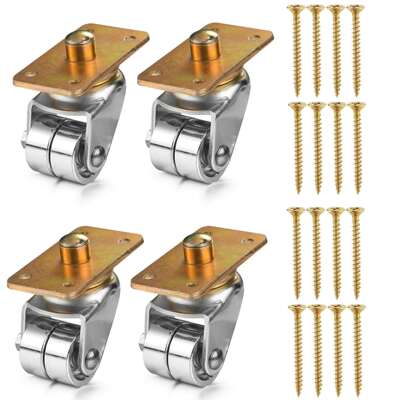 立式钢琴铁脚轮钢琴金属脚轮 银色 Piano Casters