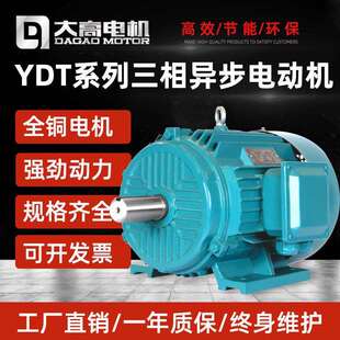 大高YDT变极多速三相异步电动机卧/立式0.17-160kw电机交流电机厂